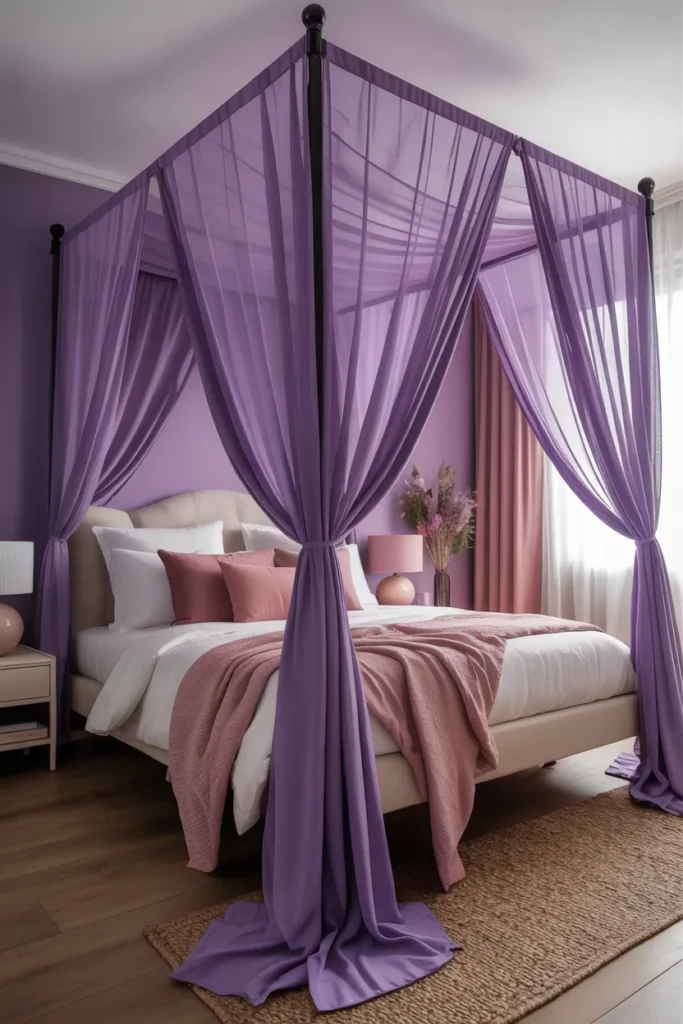 Purple Canopy Bed