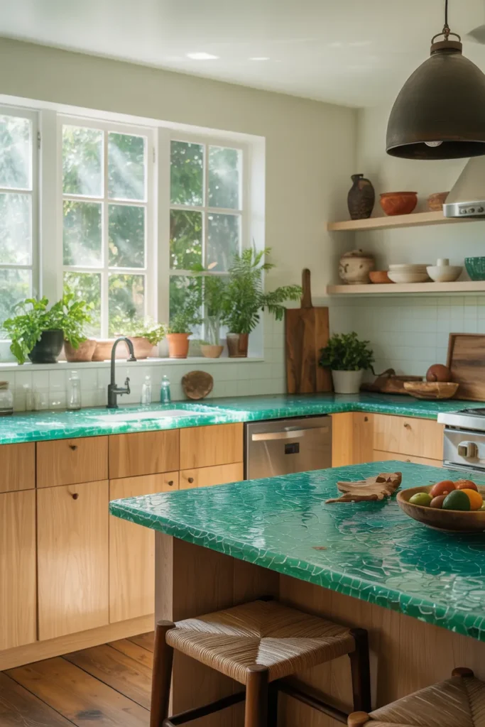 Recycled Glass Countertops for Eco-Friendly Design