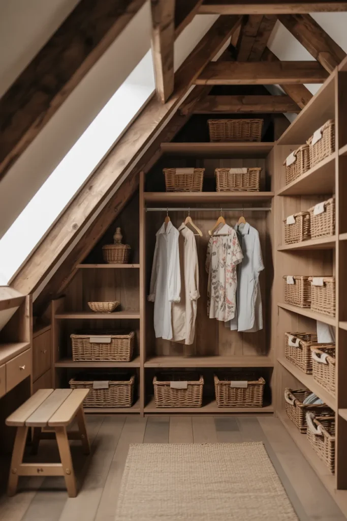 Rustic Attic Walk-In Closet