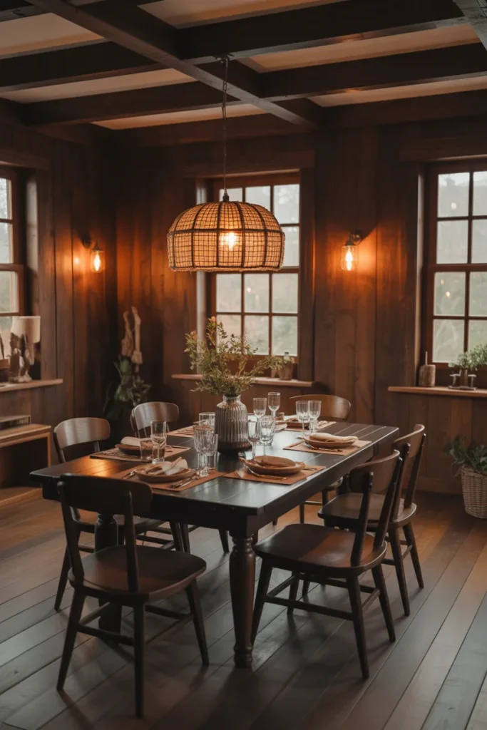 Rustic Dark Dining