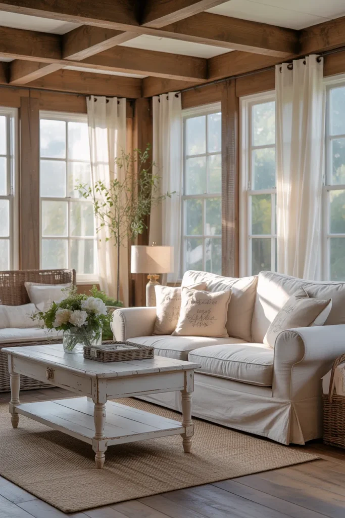 Rustic Farmhouse Sunroom Retreat