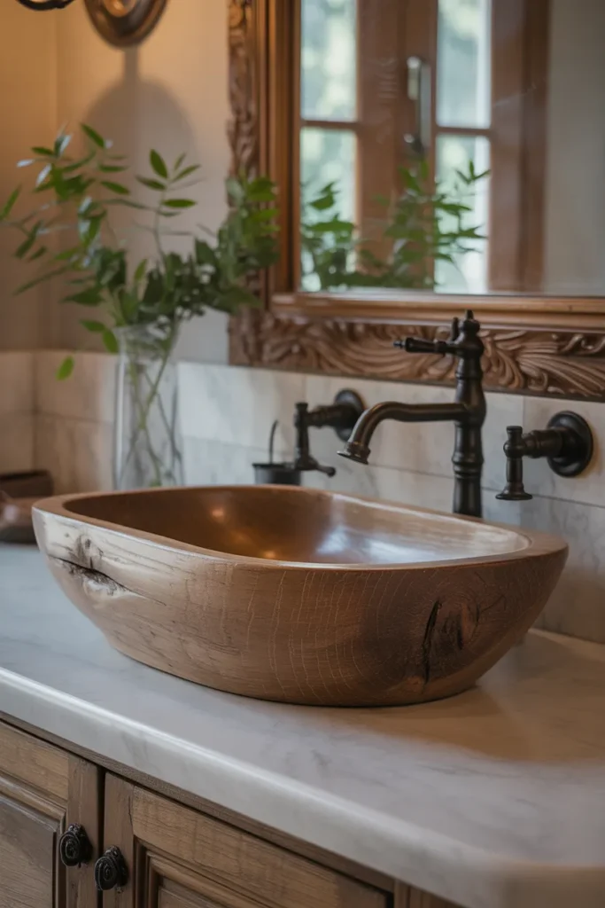 Rustic Wooden Basin
