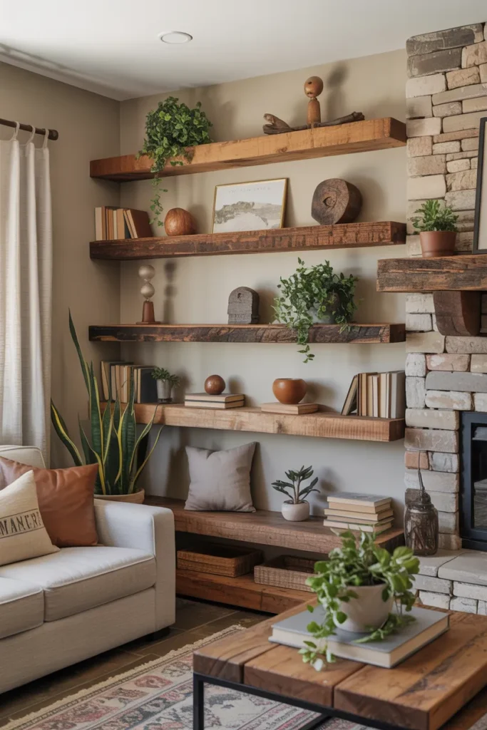 Rustic Wooden Shelves