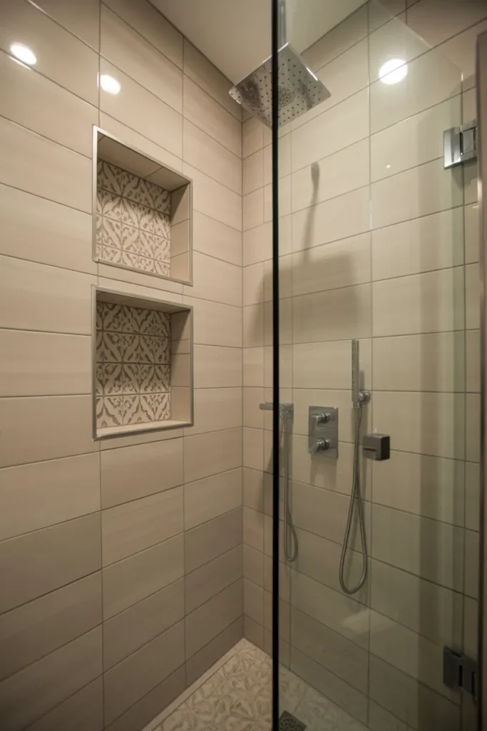 Shower Niche with Accent Tiles
