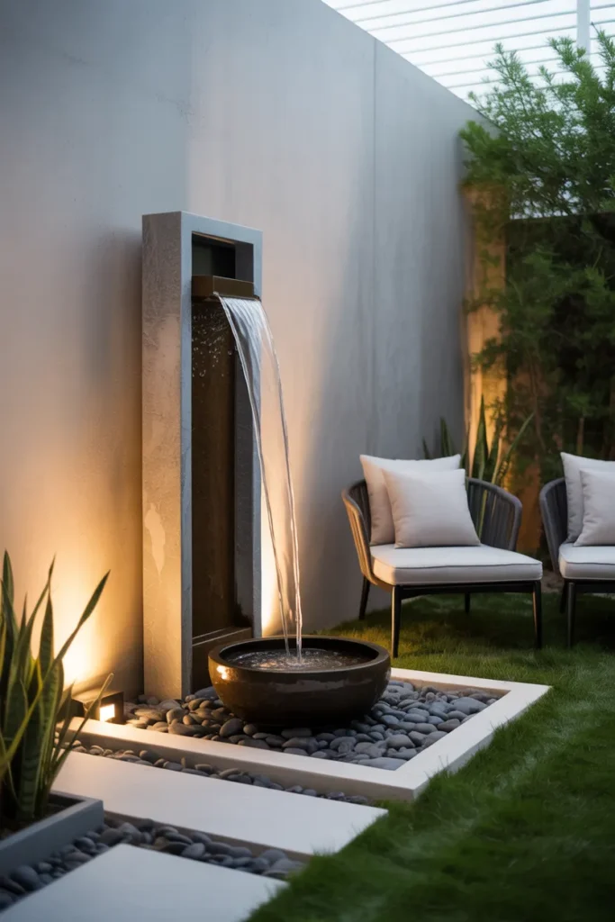 Sleek Water Feature Corner