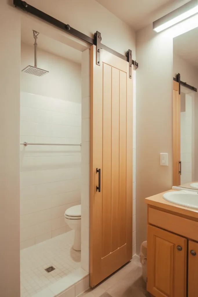 Sliding Barn-Style Bathroom Door