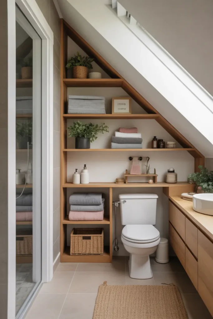 Sloped Ceiling Shelves