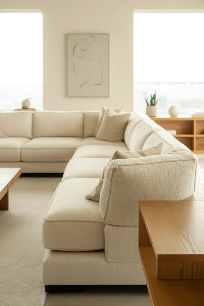 Soft Neutral Living Room with Minimalist Decor