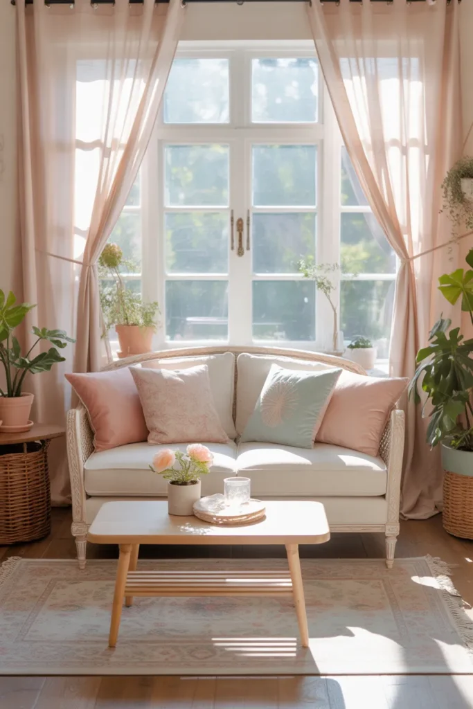 Soft Pastel Relaxation Sunroom