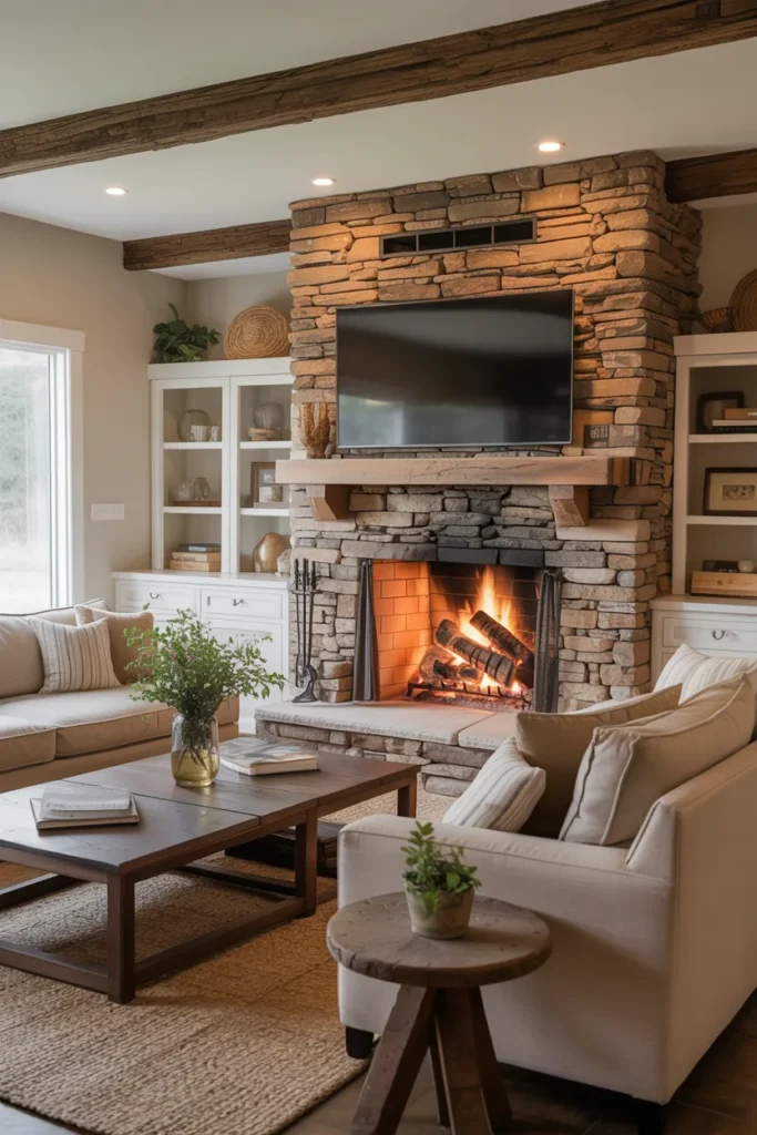 Stone Fireplace Surround