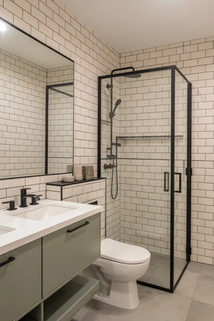 Subway Tiles with Contrasting Grout