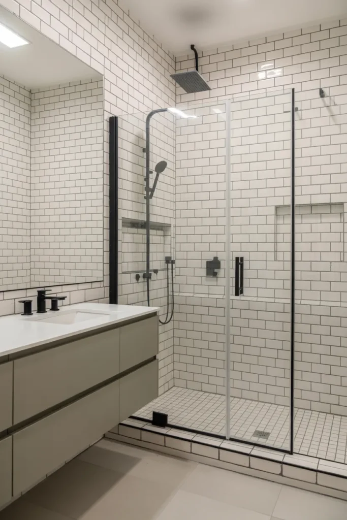 Subway Tiles with Herringbone Pattern