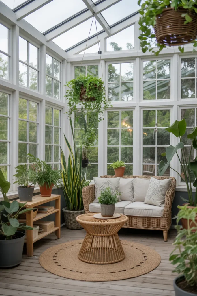 Sunroom with Indoor Plants