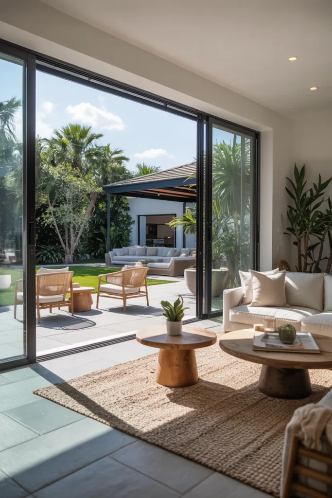 Sunroom Addition with Sliding Glass Doors