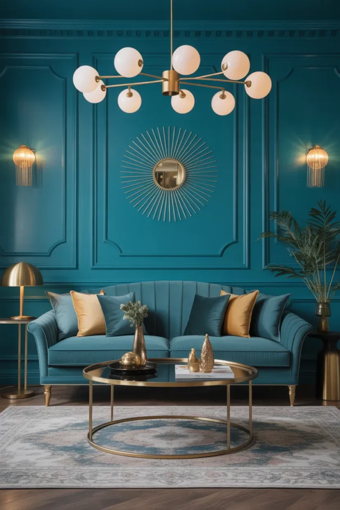 Teal and Gold Bold Elegance