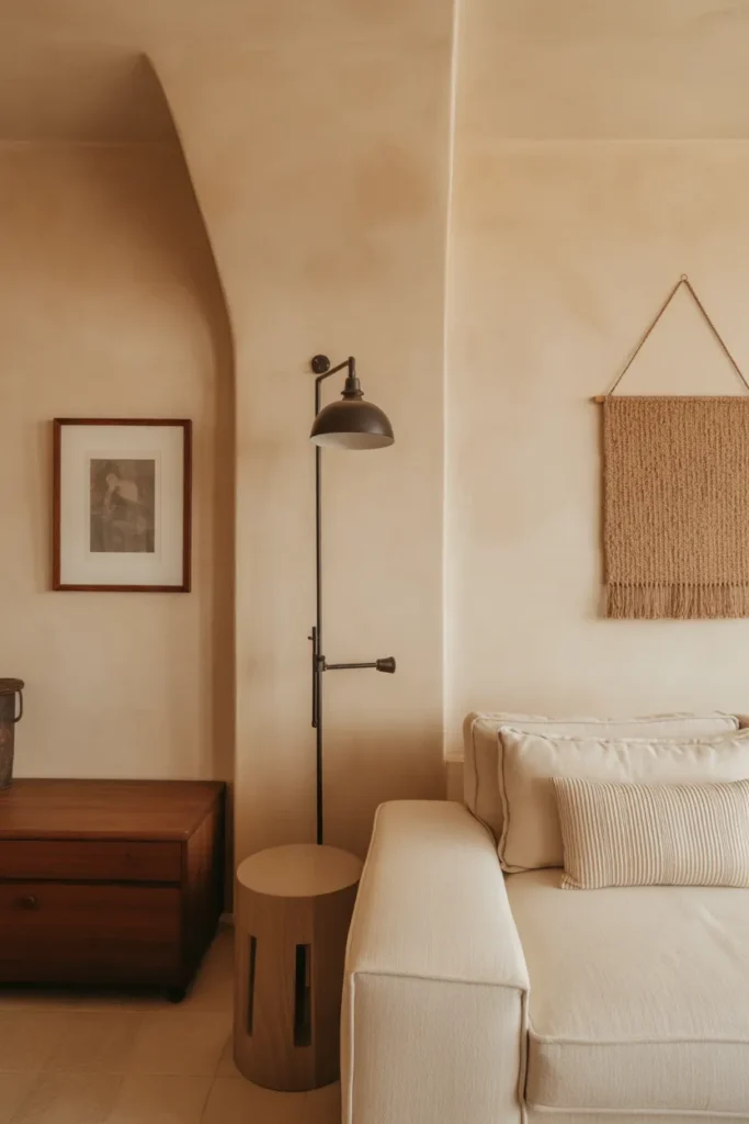 Textured Plaster Walls with Natural Finishes