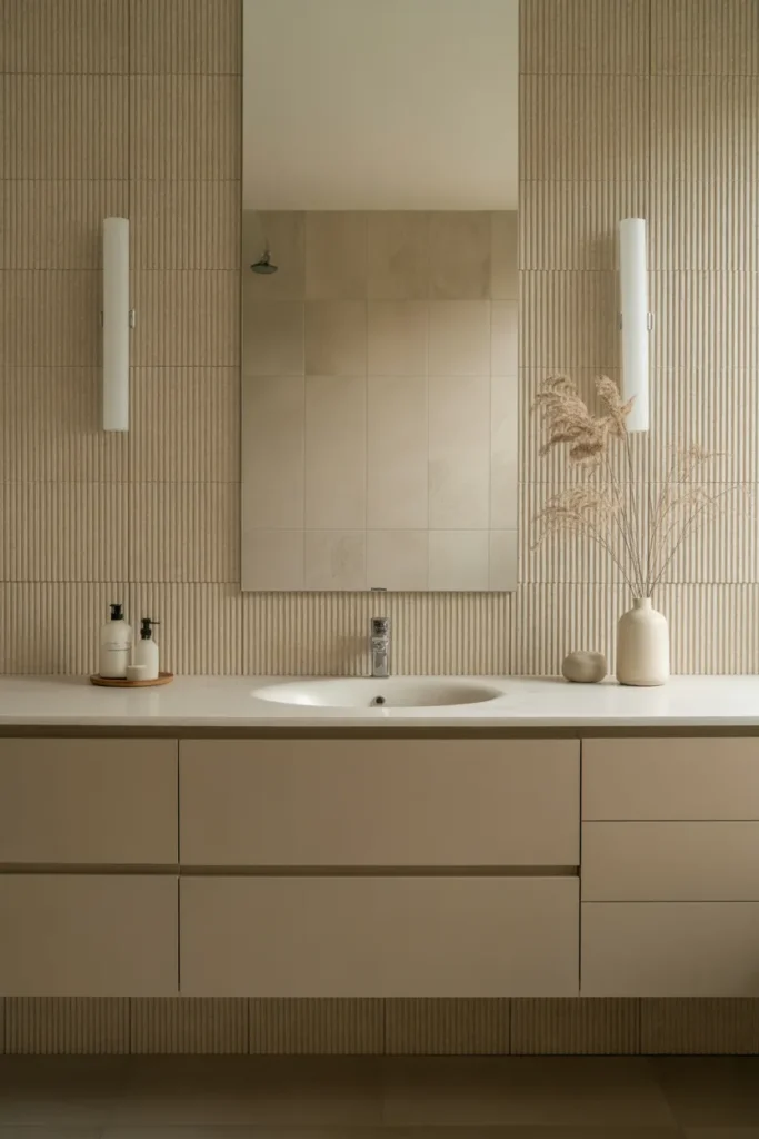 Textured Wall Panels with Minimal Decor