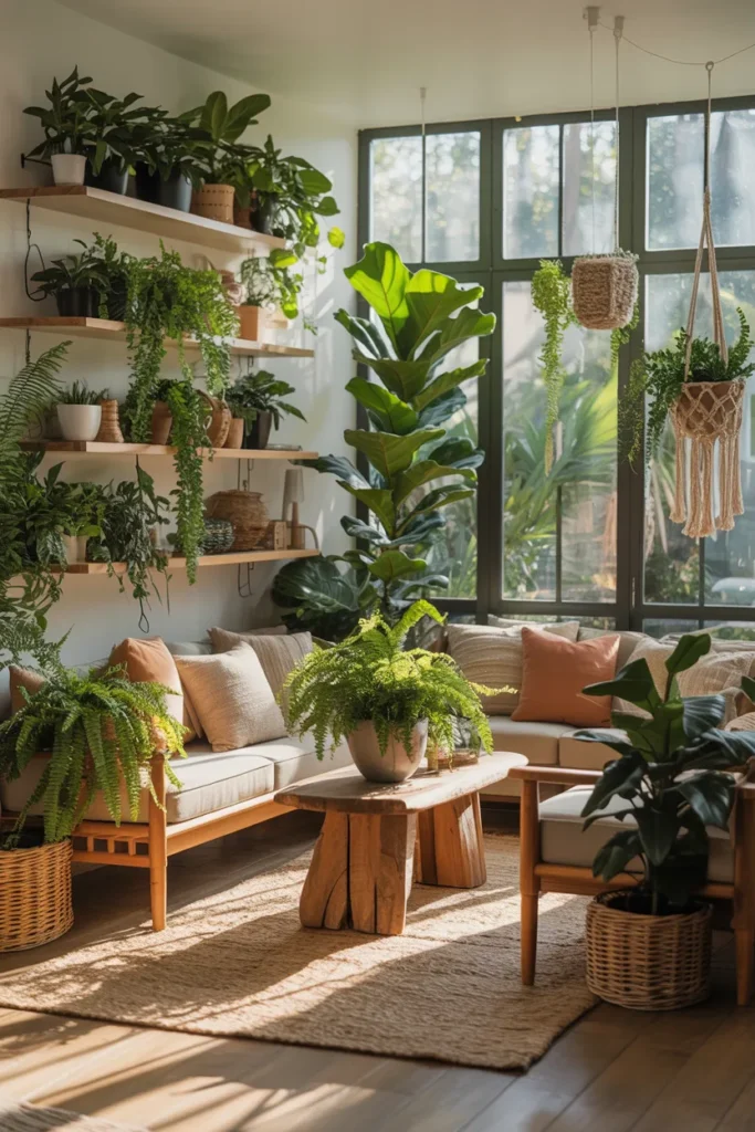 Three Season Room with Indoor Plants