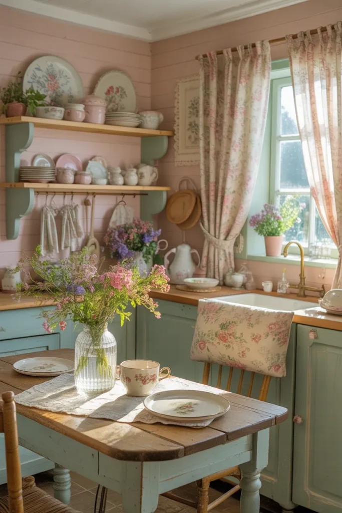 Vintage Floral Cottagecore Kitchen