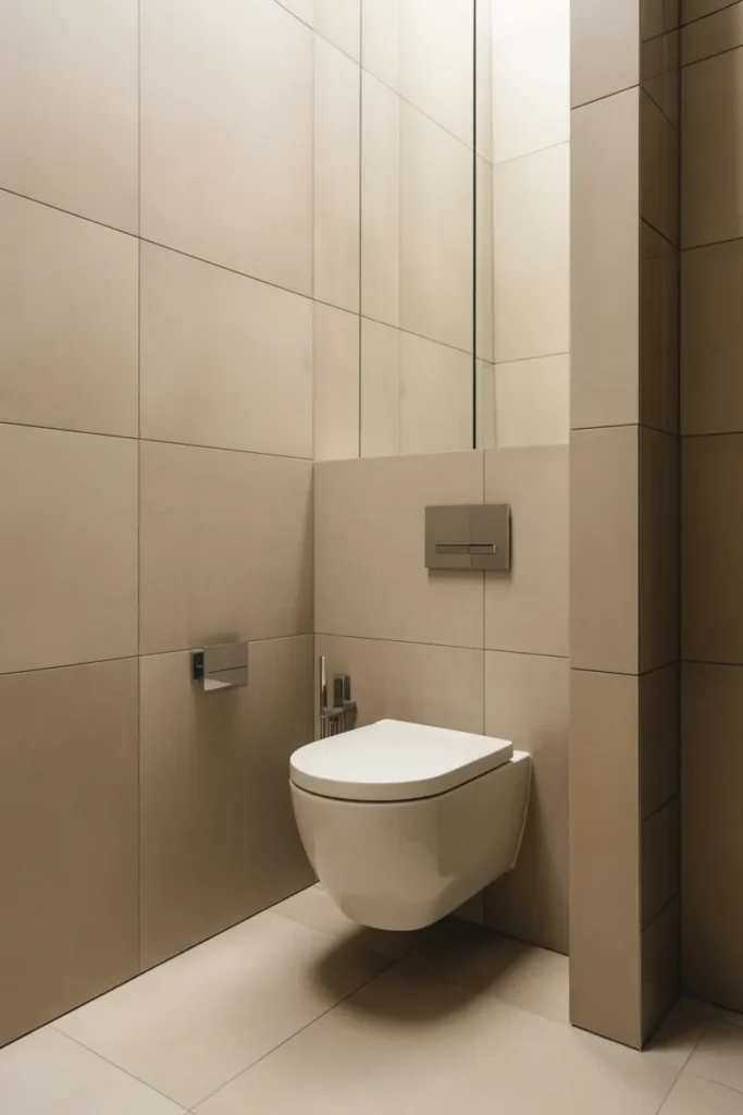 Wall-Mounted Toilet for Extra Floor Space