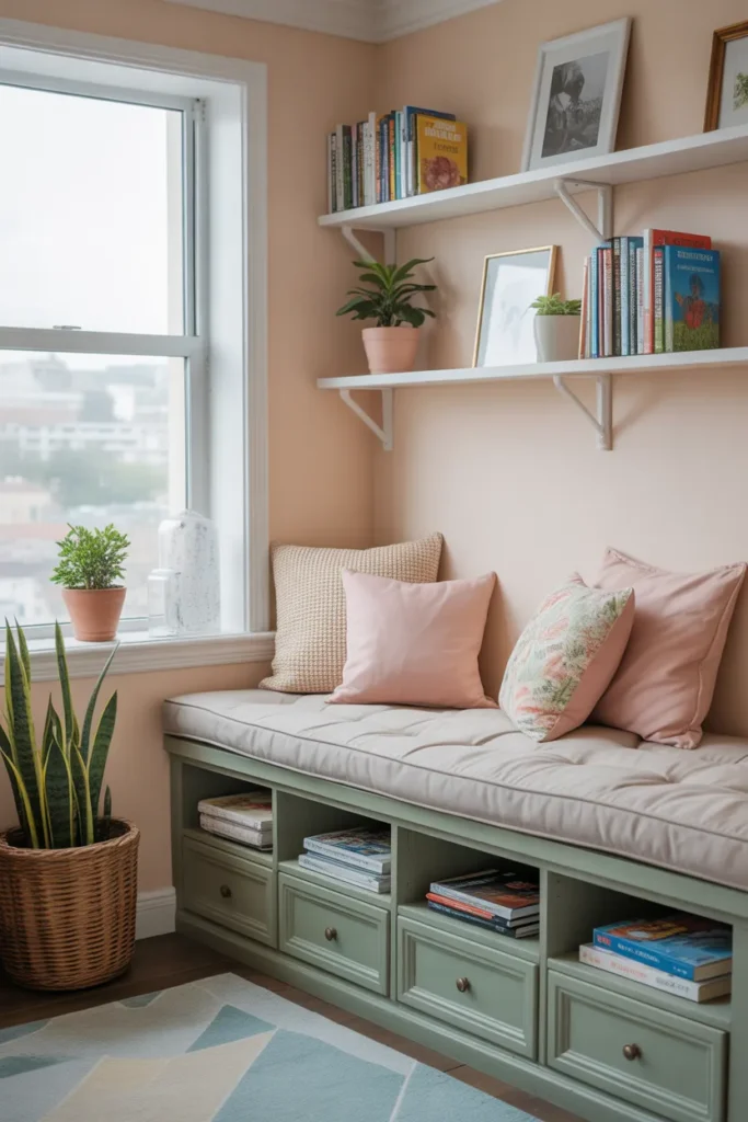 Window Seat with Built-In Storage