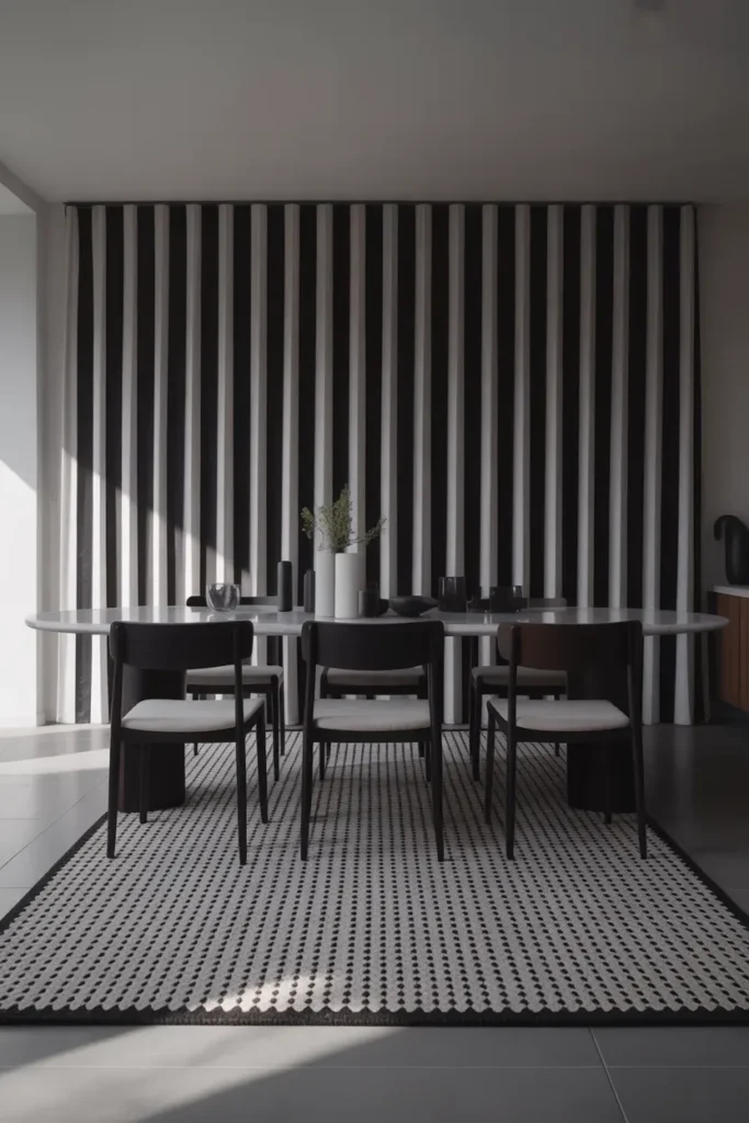 Black And White Rug