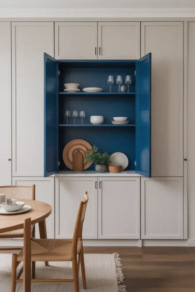 Blue Cabinet Interior