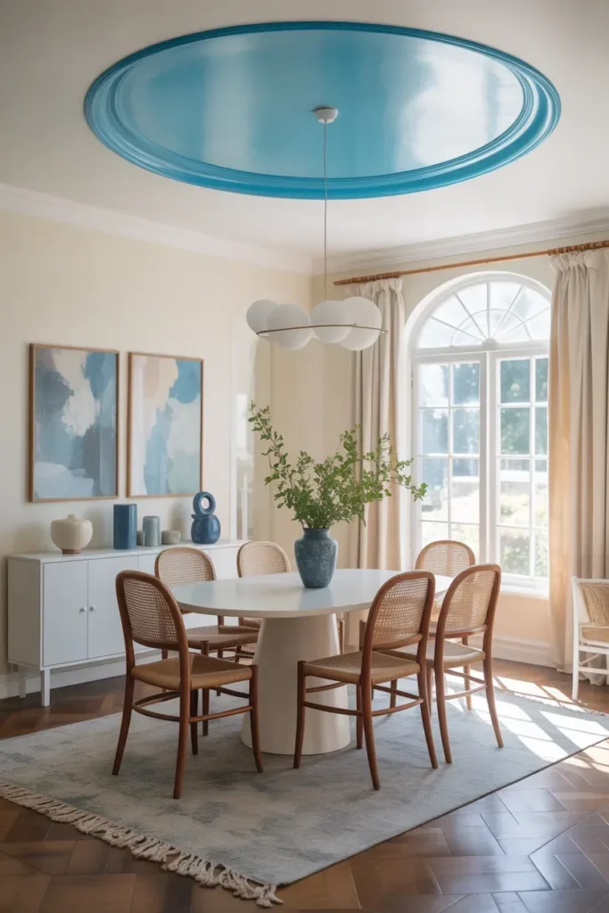 Blue Ceiling Accent