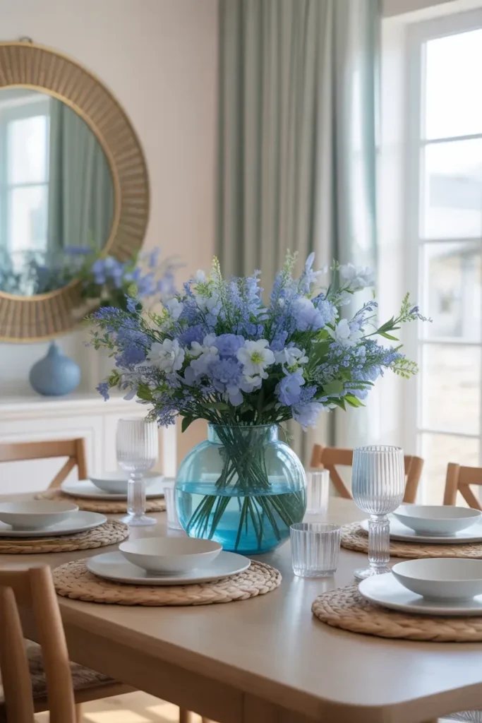 Blue Floral Centerpiece