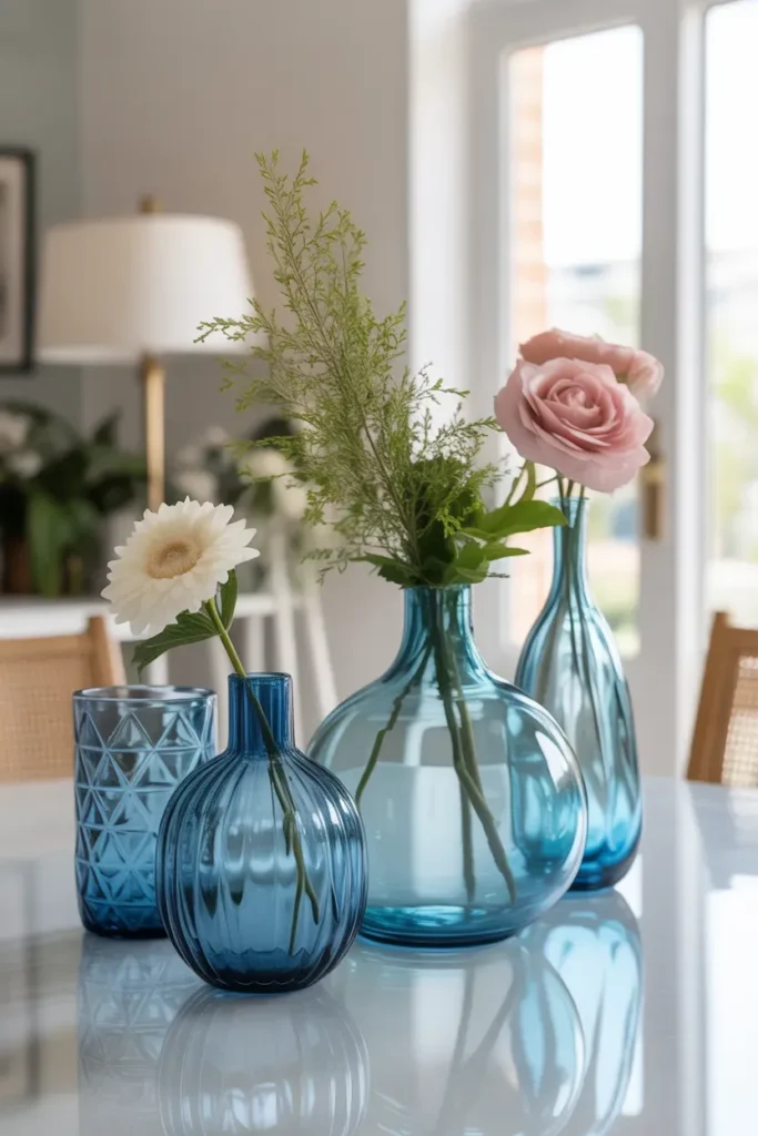 Blue Glass Vases