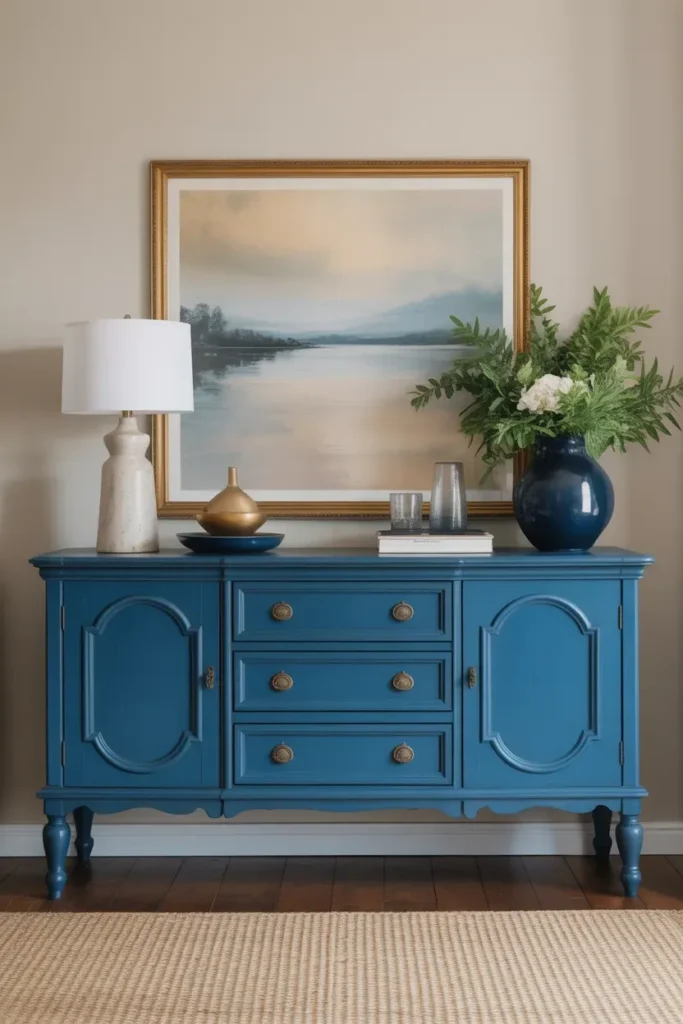 Blue Painted Sideboard