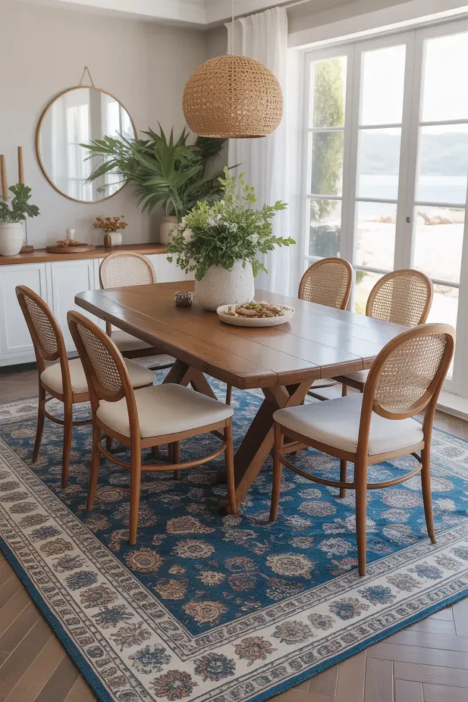 Blue Pattern Rug