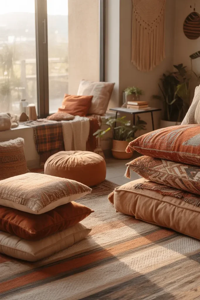 Boho Floor Cushion Nook