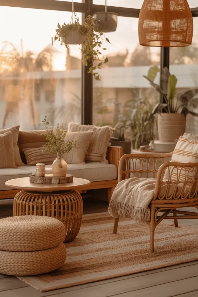 Boho Rattan Corner