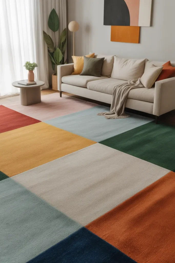Bold Color Block Carpet