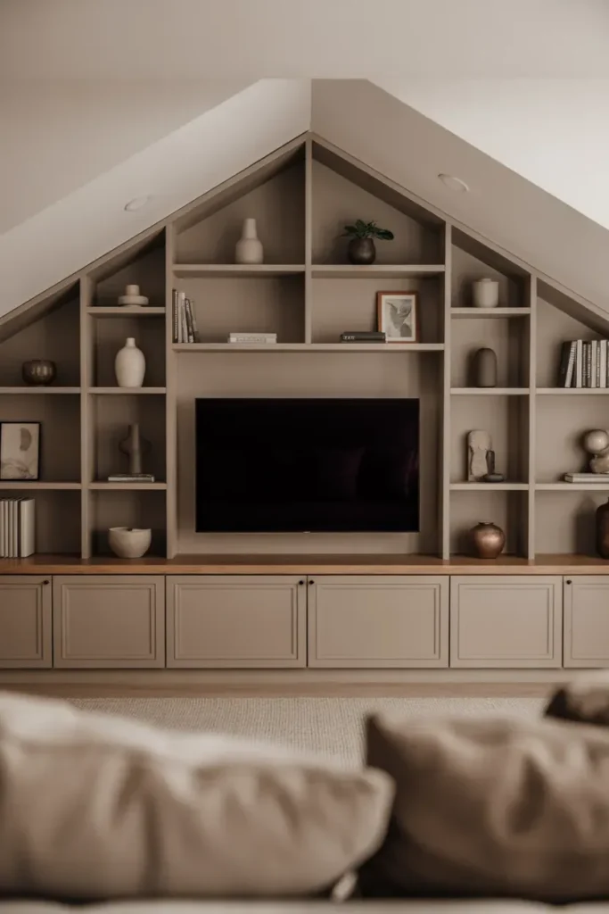Built-In Attic Media Wall