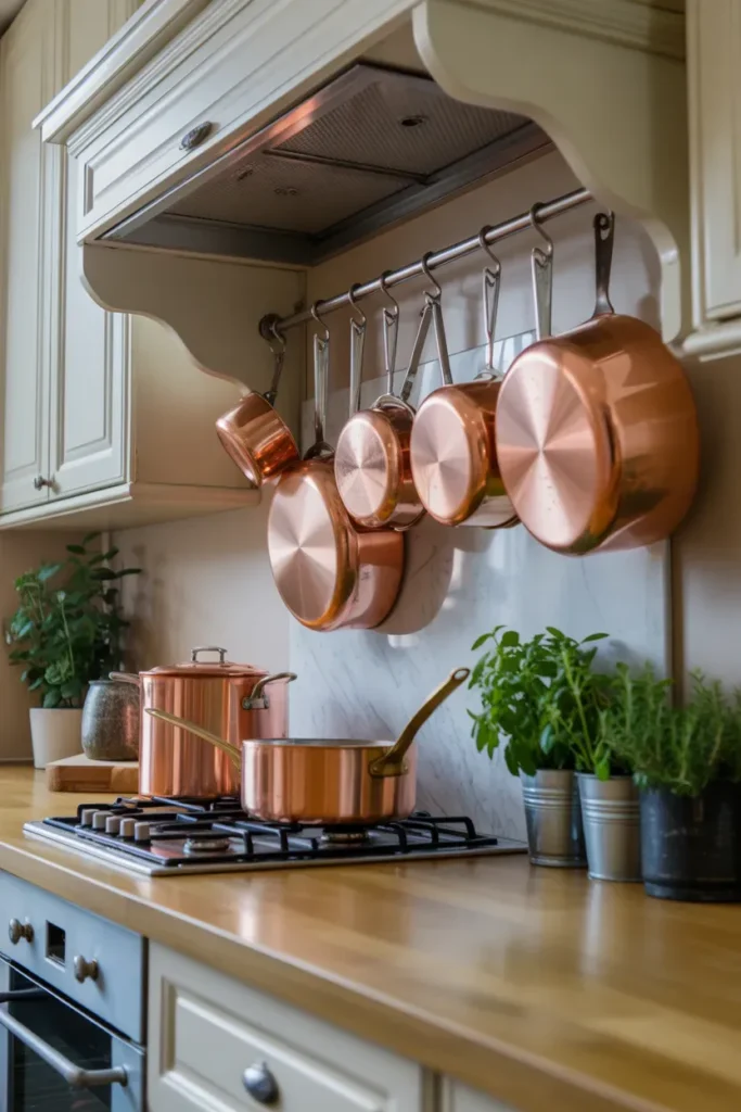 Copper Cookware Display