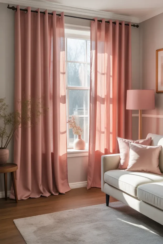 Dusty Rose Curtains