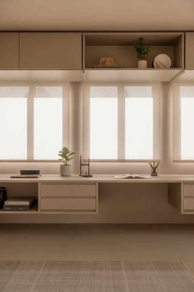 Floating Desk With Drawers