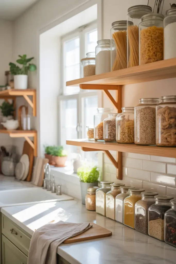 Glass Jar Pantry Display