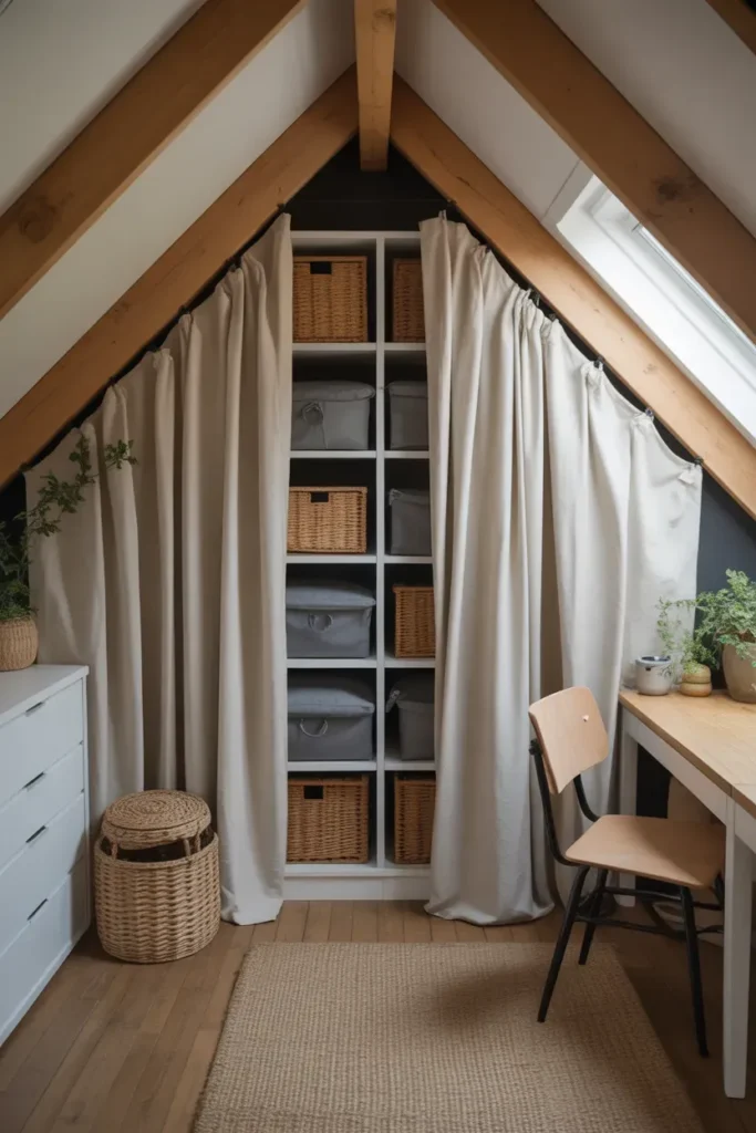 Hidden Storage Curtains
