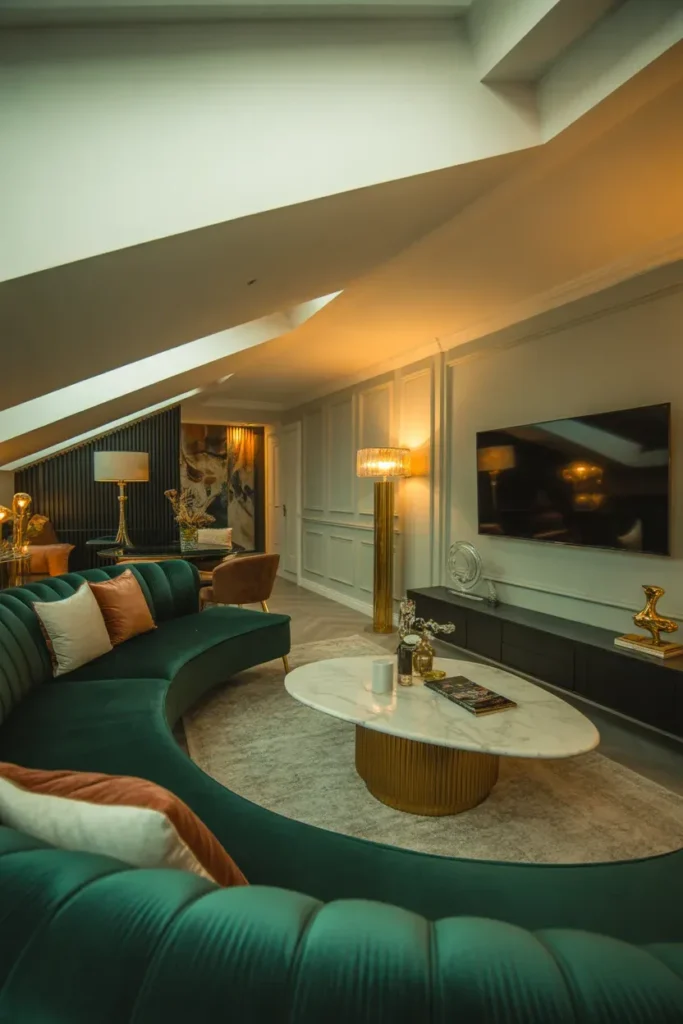 Luxury Velvet Media Lounge