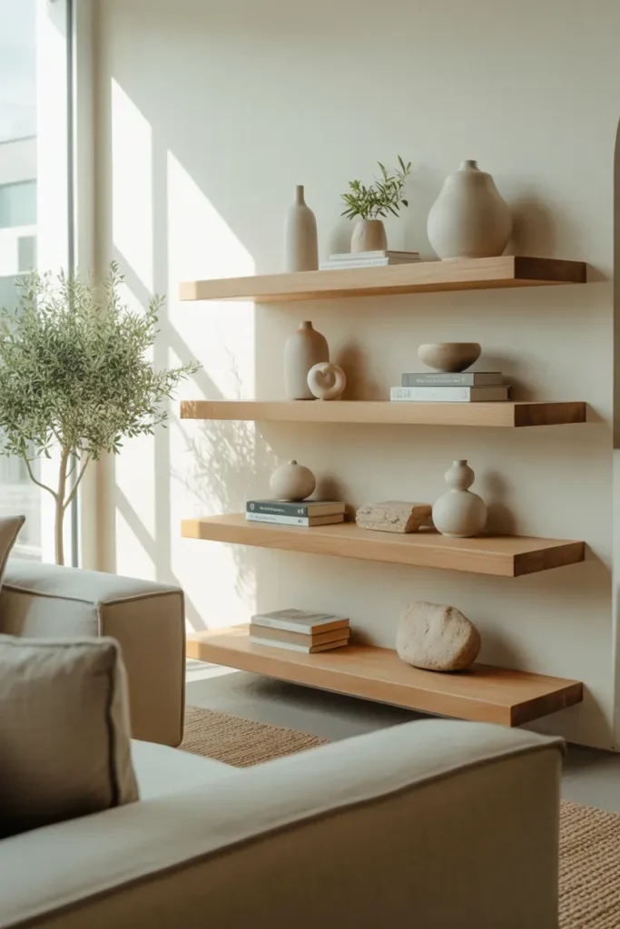 Minimalist Wood Shelves
