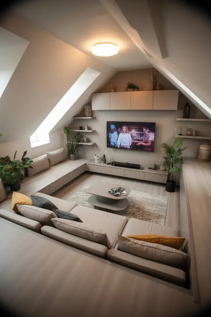 Multi-Level Attic TV Loft