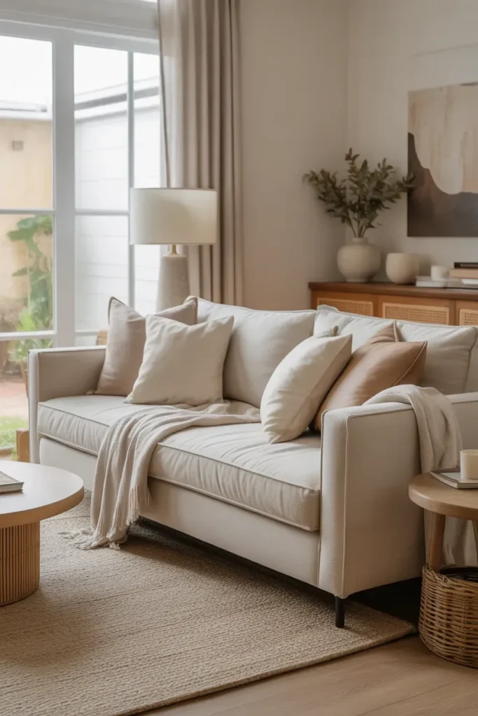 Neutral Layered Sofa