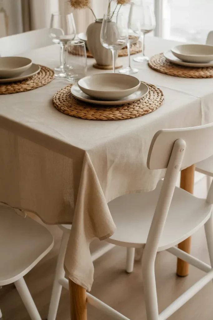 Neutral Linen Table Setting