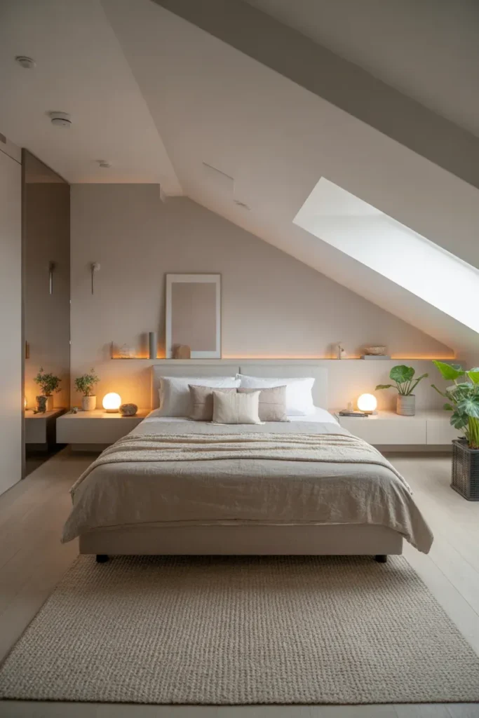 Neutral Loft Bedroom