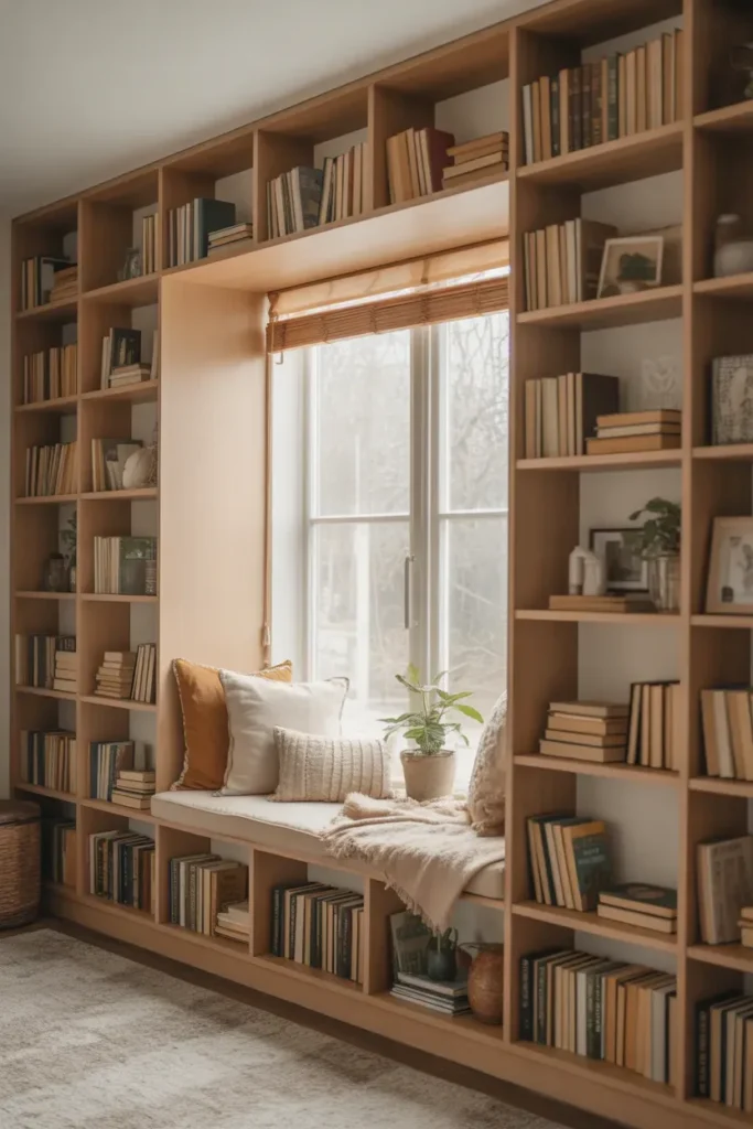 Nook with Built-In Shelves