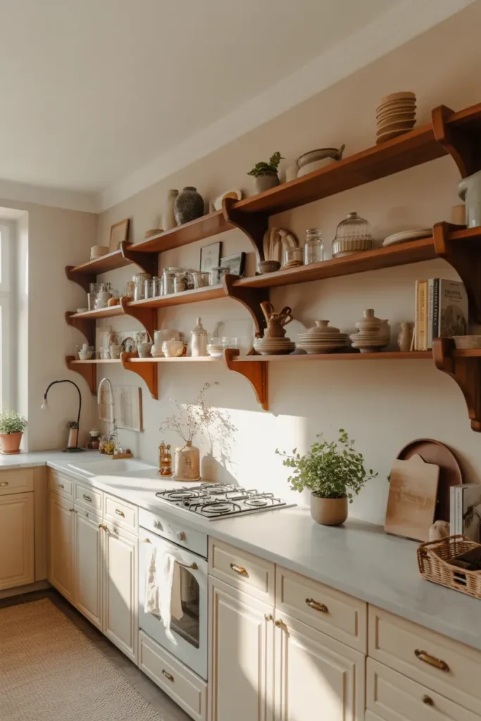 Open Wooden Shelves