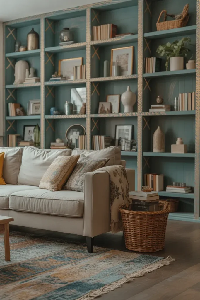 Patterned Bookshelf